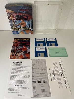 SPEAR OF DESTINY - PC BIG BOX - 3.5'' FLOPPY - WOLFENSTEIN 3D- ID SOFTWARE +ACRYL