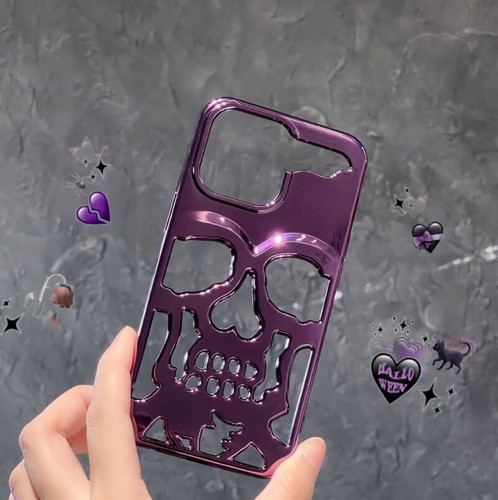 With electroplated popular Halloween For iPhone16 15 14 13 Pro skull phone case - Imagen 13 de 16