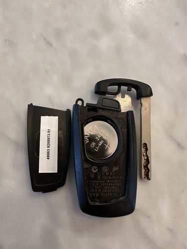 USED OEM BMW Smart Key Fob Black KR55WK49863 9265973-01 4Button RED PANIC LOCKED - Picture 4 of 4