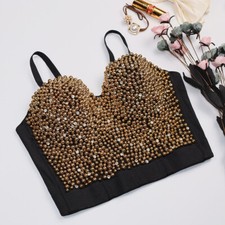 Crystal and Beaded Corset Bustier