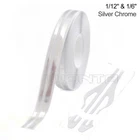 1/12" & 1/6" Silver Chrome Pinstriping Pin Stripe DIY Vinyl Tape Decal Sticker
