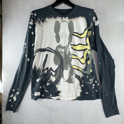 Travis Scott Cactus Jack x Kaws x Fragment Tie Dye Long Sleeve  T Shirt Men Xl