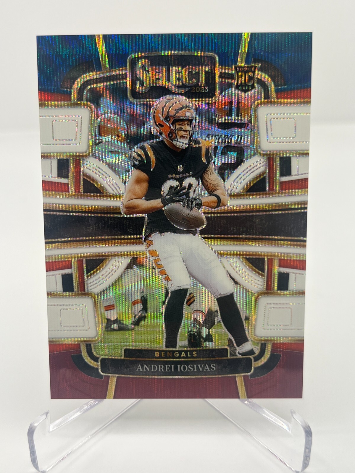 2023 PANINI SELECT FOOTBALL ANDREI IOSIVAS RC 220/259 TRI-COLOR CONCOURSE NO. 21