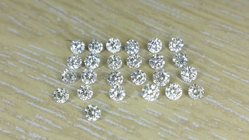 1.6mm 25pc J Color I Clarity Natural Loose Brilliant Cut Diamonds Round Fire - Picture 3 of 4