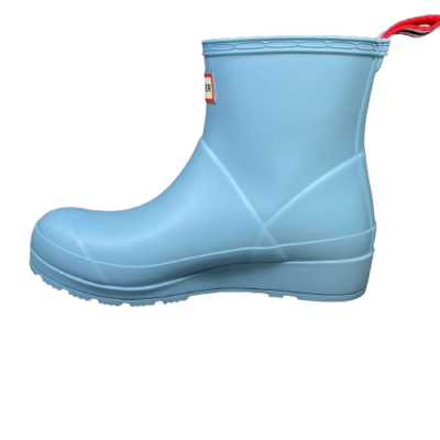 Hunter Play Short Boot – Shifting Blue, Size 8, Waterproof Rubber