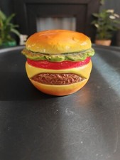Novelty Money Box ..Beef / Hambuger Glazed Ceramic FREE UK POSTAGE