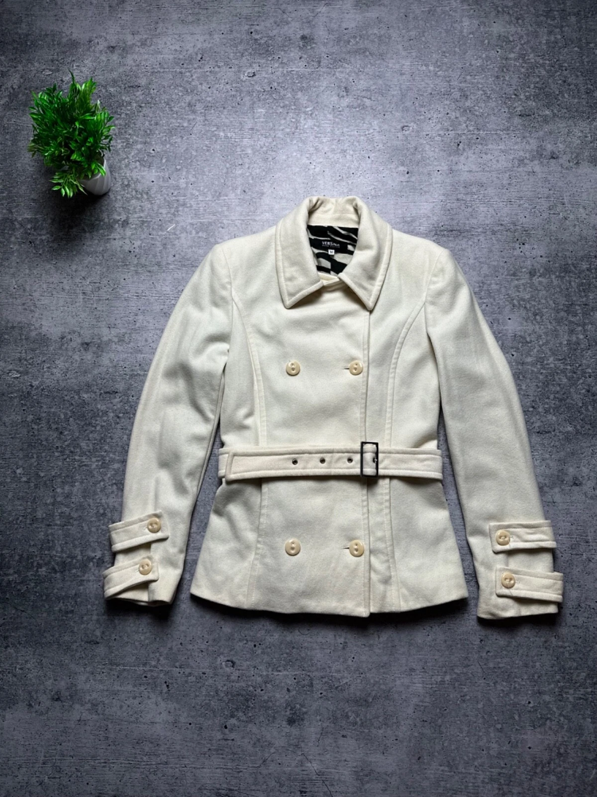 Giacca cappotto di lana vintage anni '90 Versace jeans couture taglia M