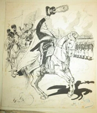 Henri DE STA (1846-1920) LITHO MILITARY CARICATURE PARADE ZOUAVE SPAHIS 1880