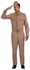 World War II Private Adult Costume Military Soldier Uniform Khaki