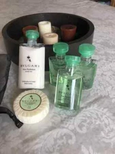 Bvlgari Body Lotion Shower Gel Soap Travel Set Unisex 