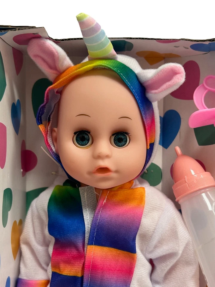 Bambola che Beve e fa Pipì Bambola cm 30 Parlante Vasino Biberon Pigiama Animali - Immagine 3 di 4