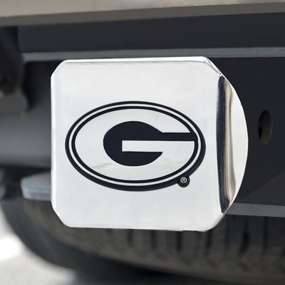 NCAA - Georgia Chrome Hitch Cover 4 1/2''x3 3/8''