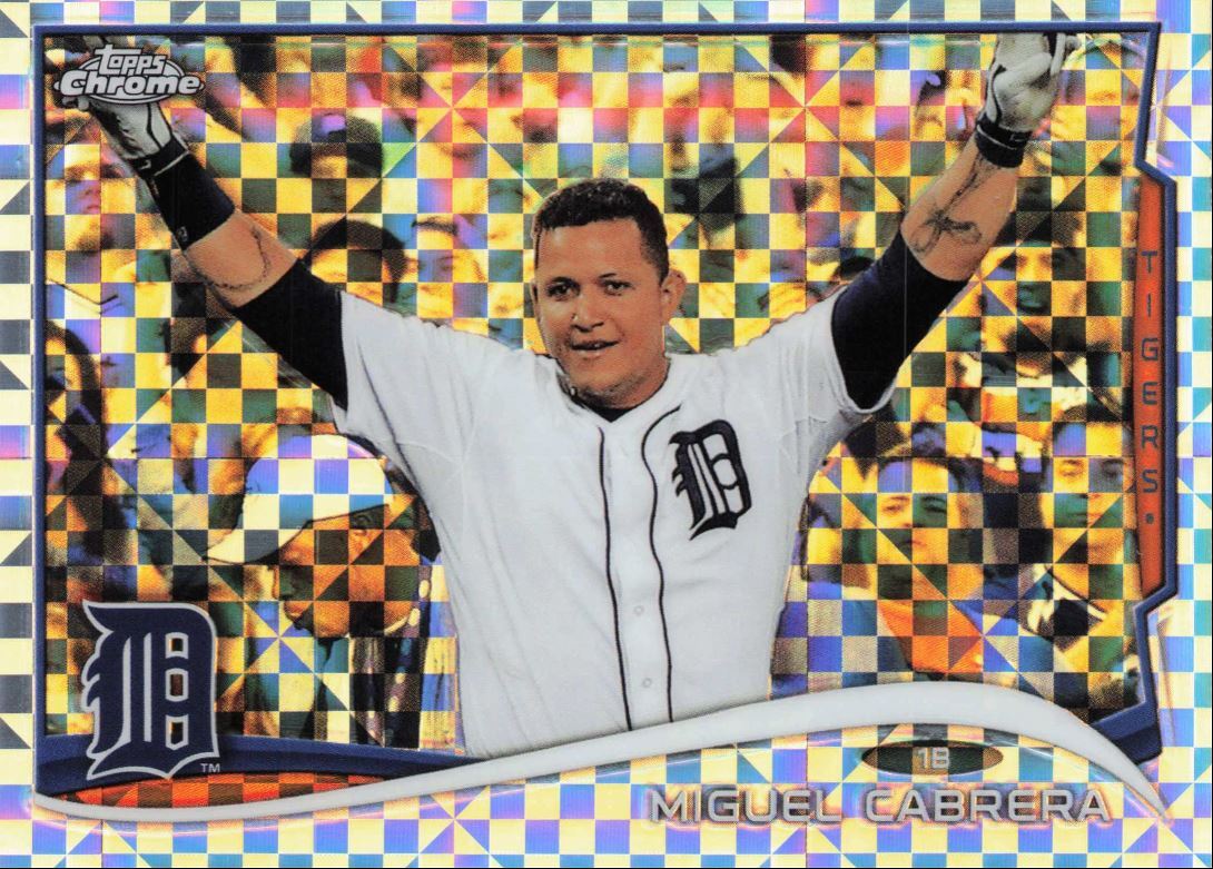 2014 TOPPS CHROME XFRACTOR MIGUEL CABRERA DETROIT TIGERS #220