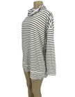Liz Claiborne Weekend Extra Large Woman Pull Over T-Shirt, Mock Neck Striped U2