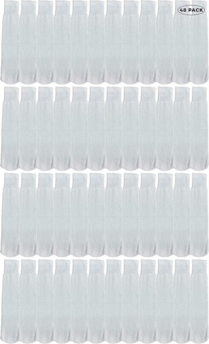 48PK 14 Inch Kids Tube Socks, Cotton Bulk Sport Socks Size 4-6 (White) - Picture 3 of 7
