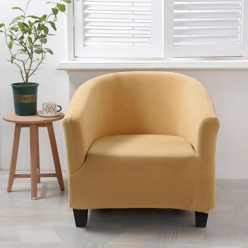 Elastischer All Inclusive Einzel Halbrund Sessel Sofabezug abnehmbarer Couchbezug - Bild 37 von 43