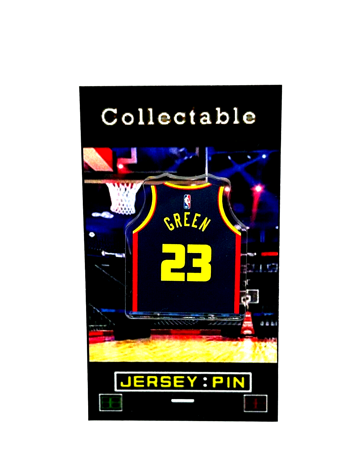 Golden State Warriors Draymond Green jersey lapel pin-DUBS Classic-FREE SHIP