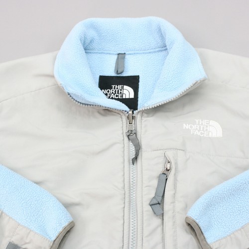 The North Face Ladies XS Fleece Coat Light Blue Gray Full Zip Vented Jacket - Picture 6 of 11