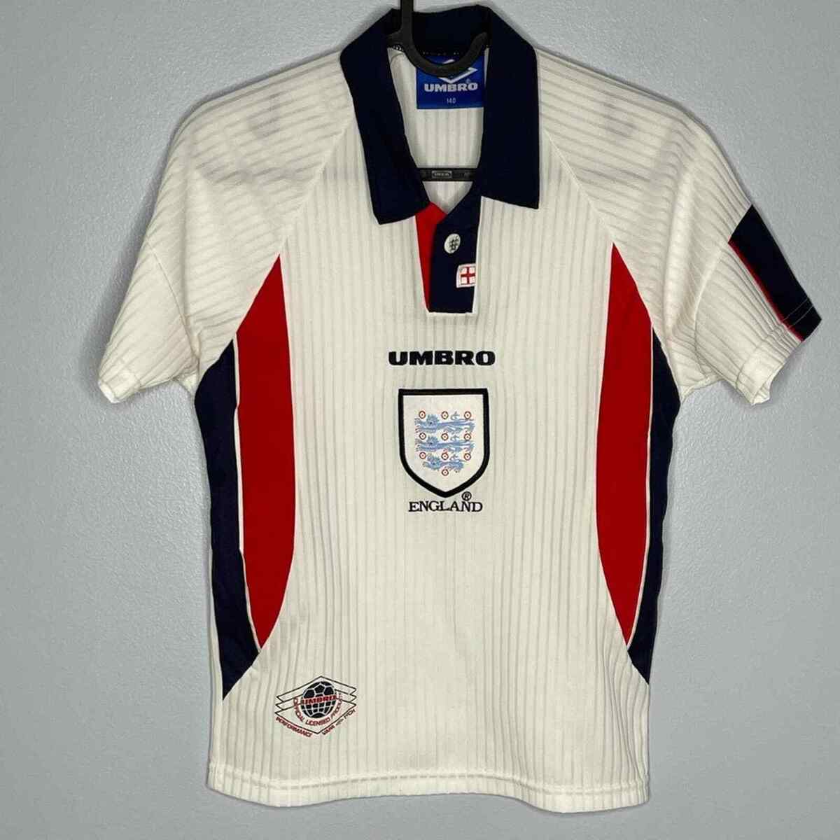 OFFICIAL UMBRO ENGLAND SOCCER JERSEY VAPA TECH VINTAGE OFFICIAL UMBRO ENGLAND SOCCER JERSEY VAPA TECH VINTAGE