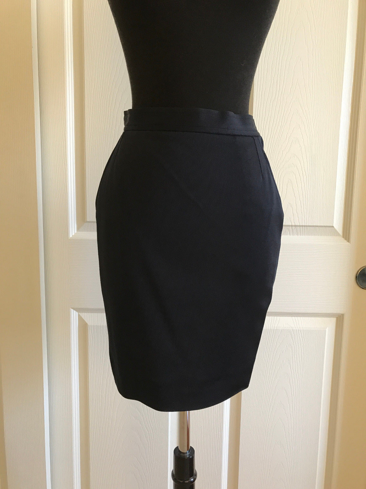 Minigonna vintage YVES SAINT LAURENT blu navy *Made in France**