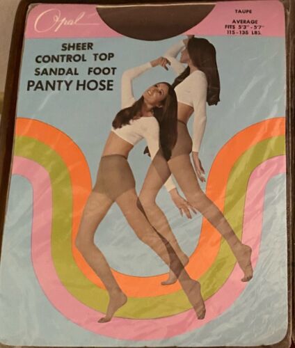 1 Package Vintage Opal Sheer Control Top Sandal Foot pantyhose MIP Old Stock - Picture 1 of 2