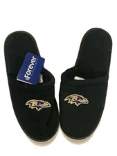 Forever Collectible Baltimore Ravens Men's House Slippers Official NFL Sze 11-12