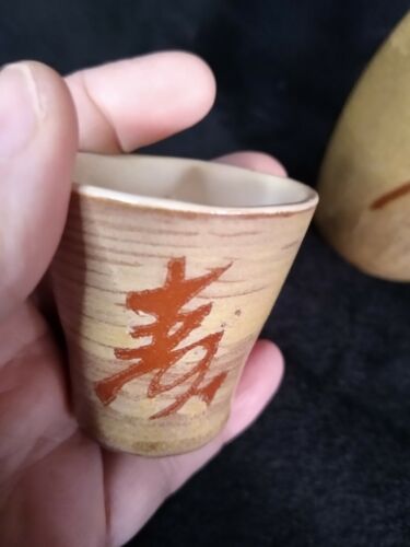 Set Saki Vintage Otagiri OCM Gres Marrone Adesivo Originale - Foto 7 di 11