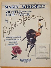 Vintage Sheet Music MAKIN' WHOOPEE! Eddie Cantor in Whoopee 1928 Horse Rodeo