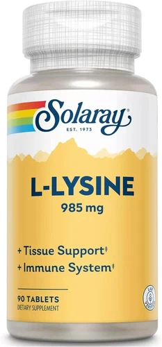 Solaray L-lysine Form 1000 MG 90 Tablets