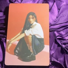 GAEUL IVE MINE BABY Edition Kpop Girl Photo Card Red N Jean Skirt