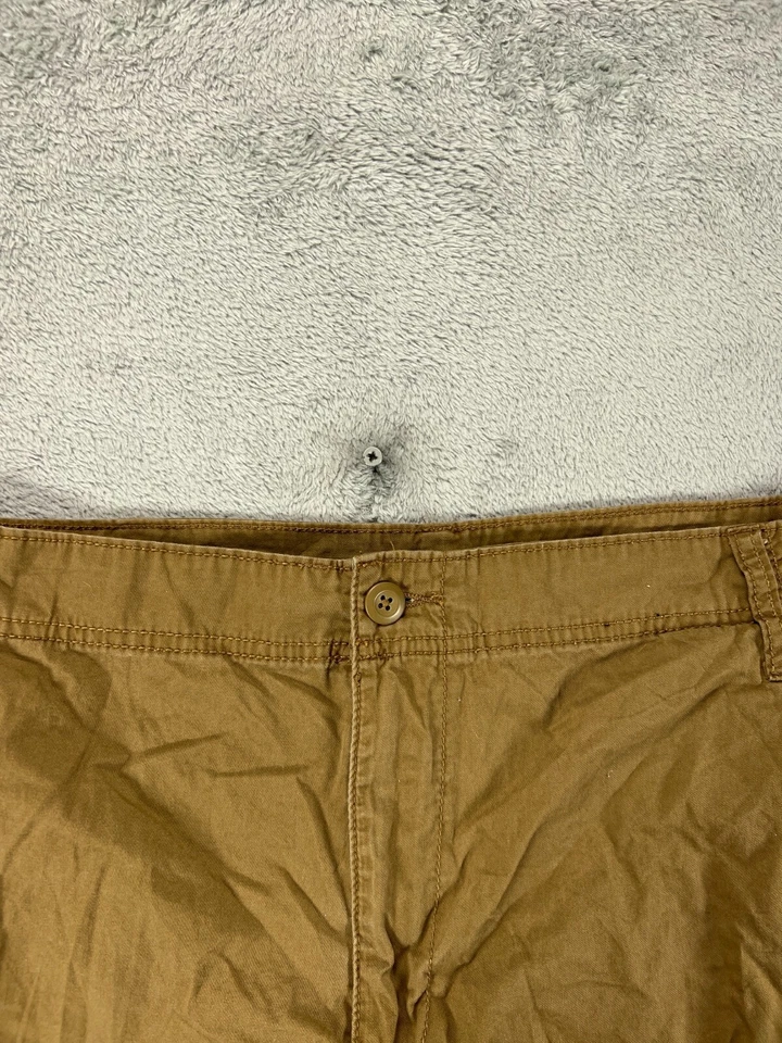 Pantalones Cortos de Carga Faded Glory Para Hombres 38 Marrón Militar Bolsillos Tácticos 100% Algodón 13" Foto 3 de 4