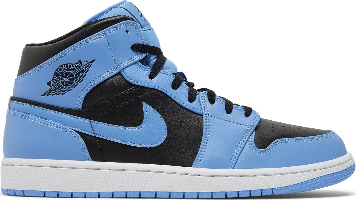 Jordan retro 1 deals blue black and white