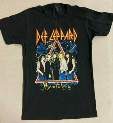Def Leppard -Hysteria Tour - Double Sided T Shirt Small Retro