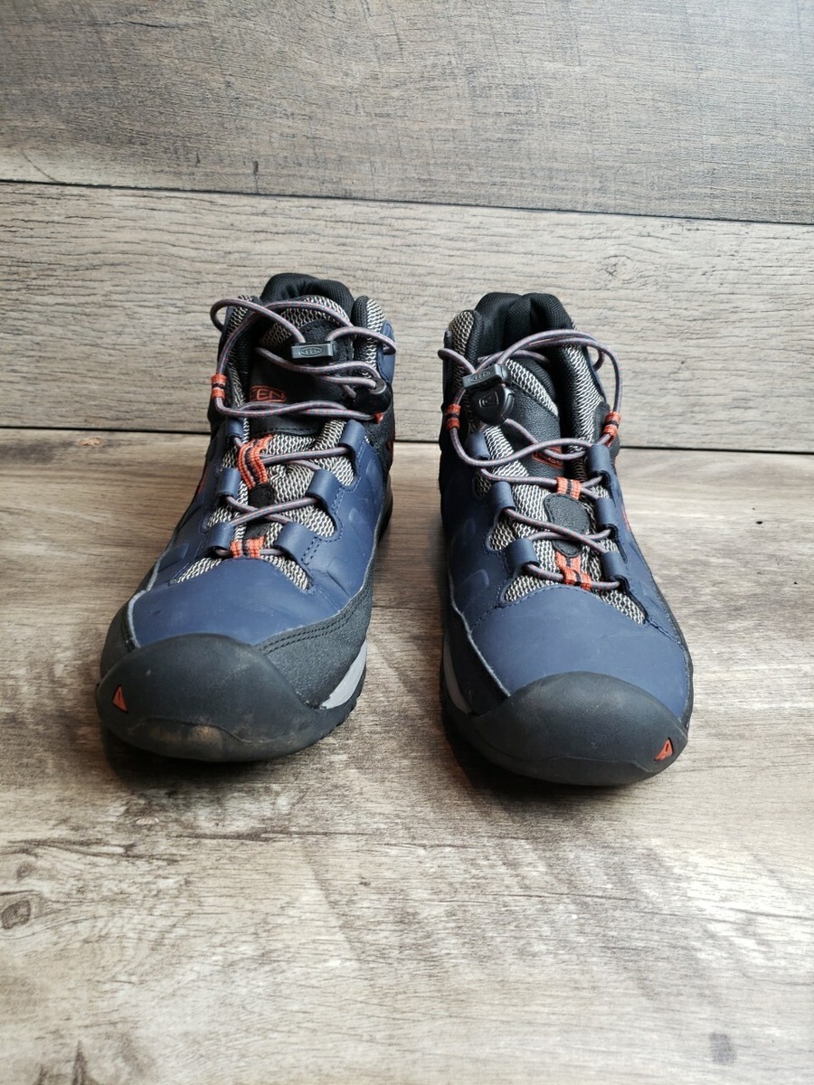 Keen Mens Big Kid Size 6 Targhee Waterproof Mid Blue Hiking Boot Shoes 1019835 Keen targhee mid waterproof grey blue boots 4 | Mercari main image 4