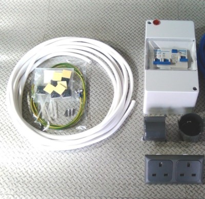 FULL MAINS EHU INSTALLATION KIT CAMPER VAN hookup hook up 4x13A White FULL MAINS EHU INSTALLATION KIT CAMPER VAN hookup hook up 4x13A White