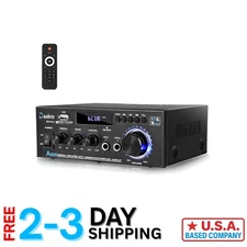 300W Bluetooth 5.0 Stereo Amplifier - Compact Home Audio System with USB/SD