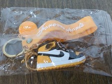 NIP Nike Air Jordan Sneaker Key Chain Yellow Black Forever Sports Basketball
