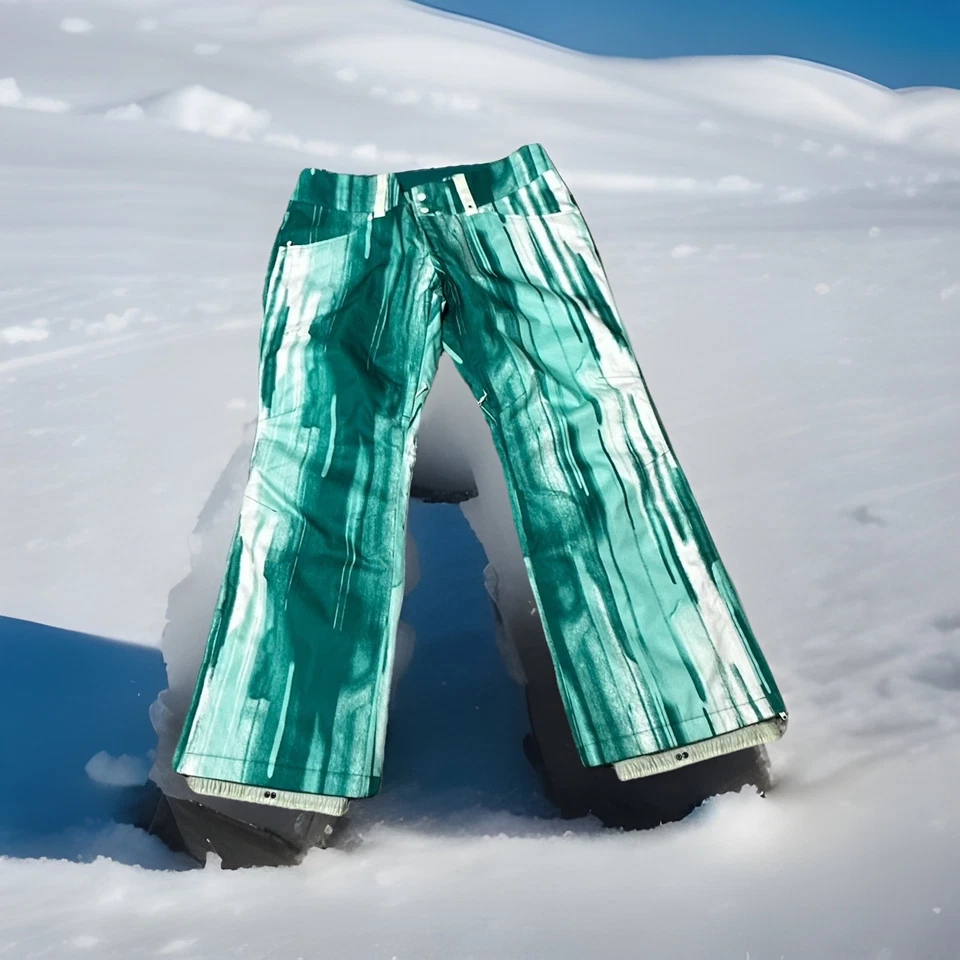 Pantalones de esquí Under Armour para mujer snowboard talla XL Storm 3 verde azulado impermeables Barbie Foto 3 de 4