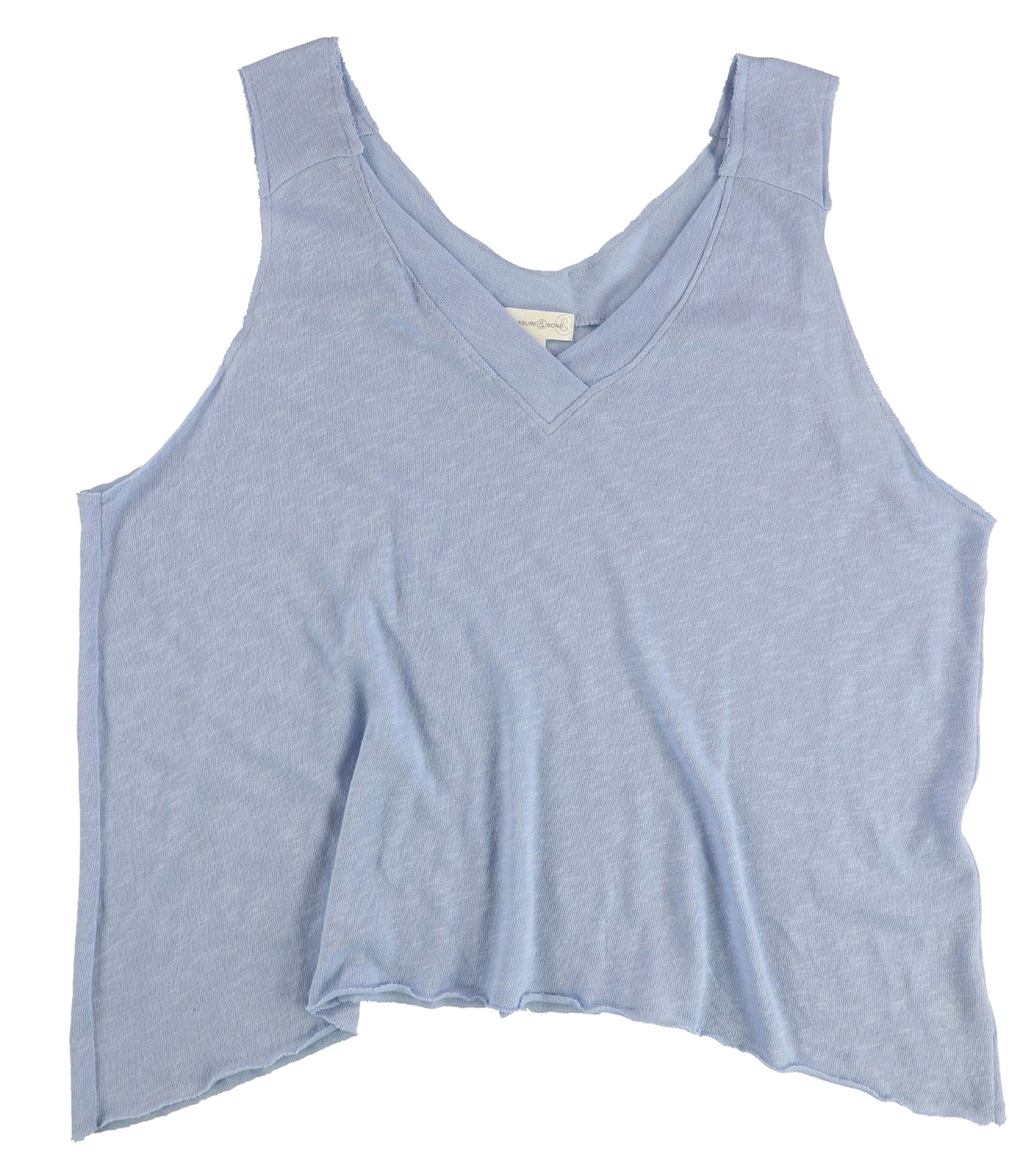 Treasure & Bond Womens Solid Basic T-Shirt, Blue,… - image 1