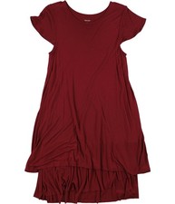 Kensie Womens Heathe red A-line Dress, Red, Small