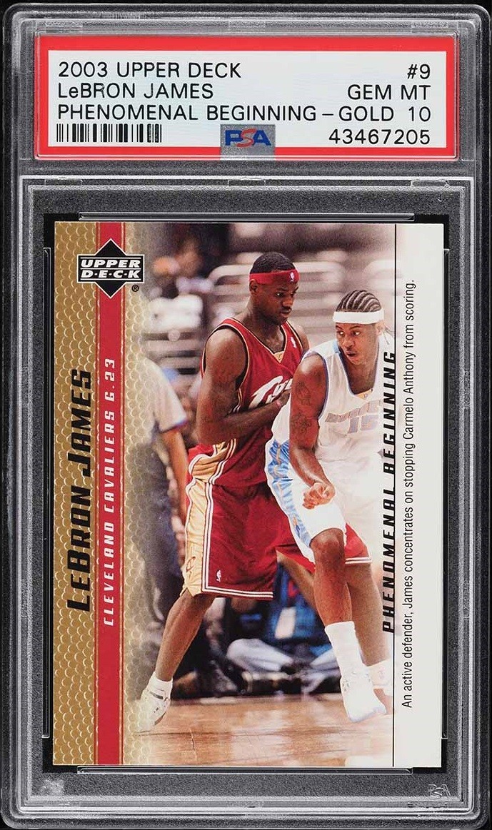 2003 Upper Deck Phenomenal Beginnings Gold LeBron James ROOKIE #9 PSA 10 GEM