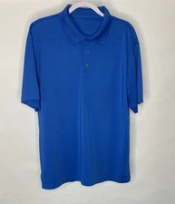 Champions Tour Performance Polo Shirt Blue Men's XL Embroidered Sleeve Golf