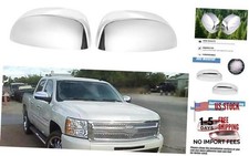 Chrome Side View Mirror Covers Caps Top Half Compatible with 2007-2014 Chevy