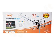 Antenna TV Esterna 38dbi DVB-T2 WC-237B per aree a ricezione debole, Antenna ada