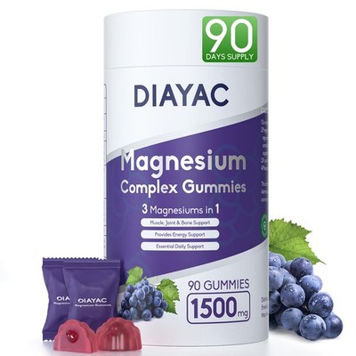 Magnesium Complex Gummies, Individually Packaged 1 Count (Pack of 90)