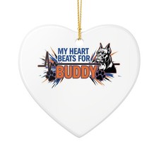 Custom Boxer Paw Print Heartbeat Ornament Personalized Pet Lover Easter Gift