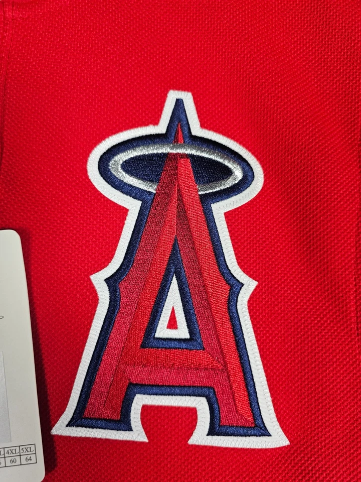 Camiseta Anaheim Angels Vladimir Guerrero Mitchell Ness Roja 2004 Auténtica BP L Foto 3 de 4