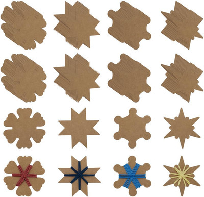 FINGERINSPIRE 100 PCS Embroidery Floss Bobbins Thread Winders 4 Style Tan Color
