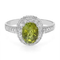 Mosambik Kupfer Turmalin Cz Silber Ring 1,55Ct