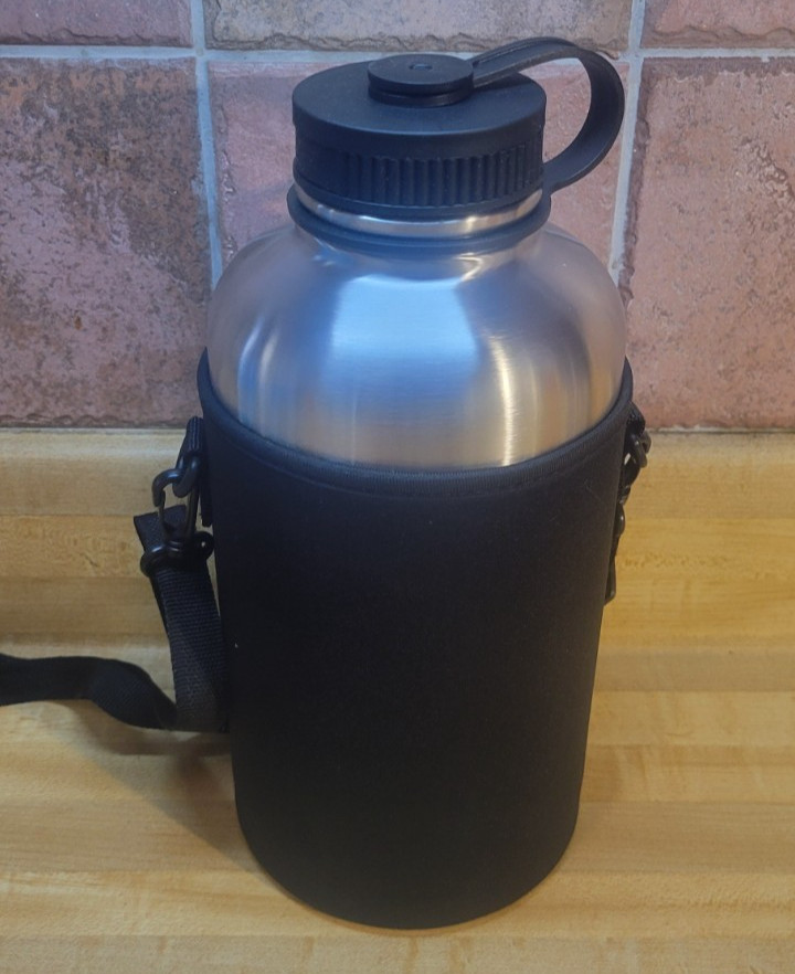Xl Insulated 68oz Carry Strap & Sleeve Silver Mug